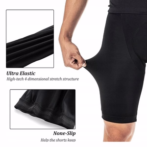 Rockbros RK2002XL dviratininko šortai su petnešomis ir XL paminkštinimu - juodi