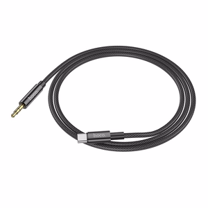 Cable AUX Jack 3,5 mm to USB C Hoco 1 m UPA19 black