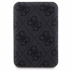 Guess 4G Metal Logo dėklas telefonui rinkinys iPhone 14 Pro Max + 5000mAh Magnetinė išorinė baterija - juoda