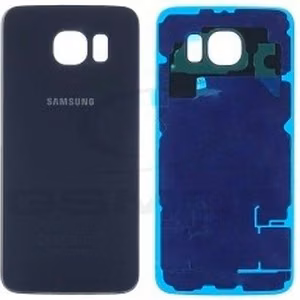 Задняя крышка для Samsung G920F S6 Black Sapphire (без линзы камеры) оригинал (б/у Grade A)