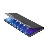 Naujas Sleep View dėklas su atvartu ir stovu Samsung Galaxy A55 - mėlynas