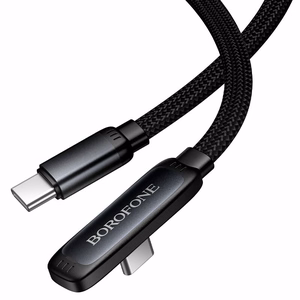 Juodas „Borofone BX126 Skillful“ USB-C–USB-C laidas, PD 60 W, 1 m