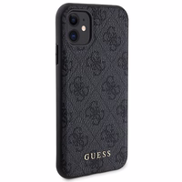 Guess 4G Metal Logo dėklas telefonui rinkinys iPhone 11 + 5000mAh Magnetinė išorinė baterija - juoda