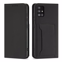 Magnetinis kortelių dėklas Xiaomi Redmi Note 11 Pro piniginė kortelių laikiklis juodas