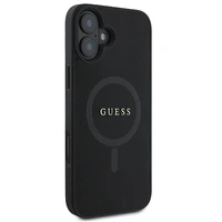 Dėklas telefonui Guess Saffiano Klasikinis Logotipas MagSafe iPhone 16 Plus - juodas