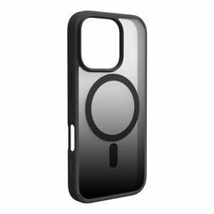 Puro gradiento MagSafe silikoninis dėklas iPhone 16 Pro Max telefonui – juodos spalvos