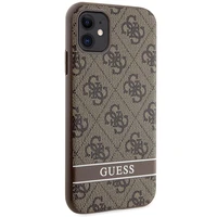 Guess GUHCN61P4SNW iPhone 11 / Xr rudas kietasis dėklas 4G Stripe