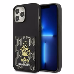 Чехол Karl Lagerfeld Karlimals Cardslot для iPhone 13 Pro Max — чёрный