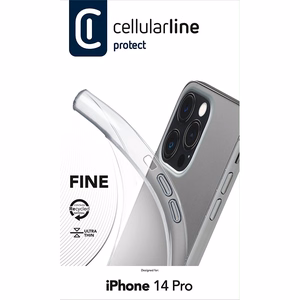 Cellularline Fine dėklas, skirtas iPhone 14 Pro, skaidrus