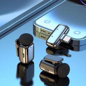 Blavec Lavalier Microphones x 2 MK-03 ClipGo Type C (LMMK03-S) silver