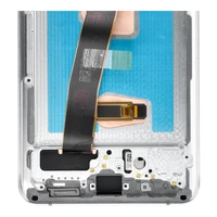 LCD ekranas SAMSUNG S20 Ultra baltas SOFT OLED su rėmeliu