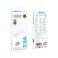 Borofone laidas BX110 Beneficio USB į Type C 2.4A 1 metras baltas