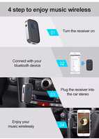 AUX Bluetooth laisvų rankų imtuvas Reach BR-1 juodas