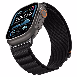SPIGEN WBF1 dirželis APPLE WATCH 6 / 7 / 8 / 9 / 10 / SE / ULTRA 1 / 2 (44 / 45 / 46 / 49 MM) juodas
