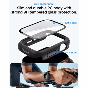 Spigen Thin Fit 360 dėklas, skirtas „Apple Watch 44 mm“ – juodas