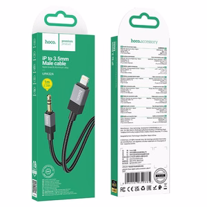 Audio adapteris Hoco (UPA32A) lightning į 3,5mm(p) juodas (1M)