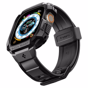 Чехол Spigen Rugged Armor Pro для Apple Watch Ultra (49mm) с ремешком — чёрный