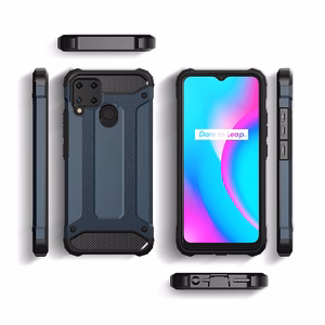 Hybrid Armor dėklas telefonui Realme 10 5G / Realme 9i 5G šarvuotas hibridinis dėklas juodas