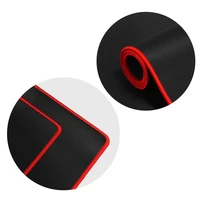 Gaming mouse and keyboard pad 700 x 300 x 3 mm black with red stitching