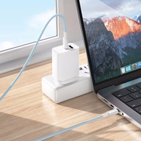 USB kabelis Borofone BX117 60W USB-C to USB-C 1.0m baltas