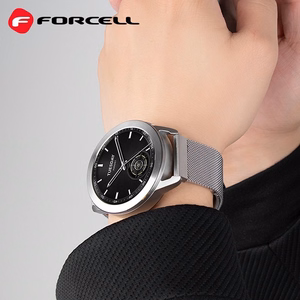 FORCELL F-DESIGN FS11 magnetinis nerūdijančio plieno dirželis SAMSUNG laikrodžiui 22 mm sidabrinis