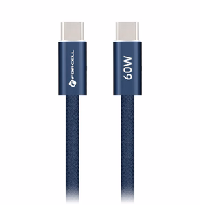 Laidas USB C į USB C Forcell F-Energy QC4.0 PD 3A 60W Cafule Color 1,2 m ACYH23 tamsiai mėlynas