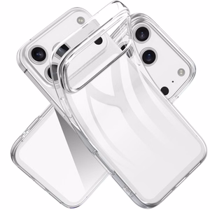 Skaidrus TPU dėklas iPhone 18 Pro Max / 17 Pro Max su apsauga nuo pirštų atspaudų