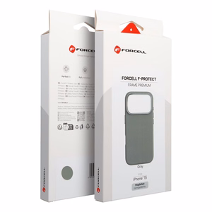 Dėklas skirtas iPhone 15 Forcell F-Protect Frame Premium suderinamas su Magsafe pilkas