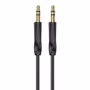 Borofone Kabelis AUX BL16 - lizdas 3,5 mm į lizdą 3,5 mm - 1 metras juodas