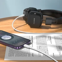 Borofone Kabelis AUX BL21 Lemon - Lightning į 3,5 mm kištuką - 1 metro ilgio baltas kabelis