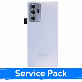 Galinis dangtelis, suderinamas su Samsung N985 (N986) Note 20 Ultra / Mistinis baltas / (Service Pack)