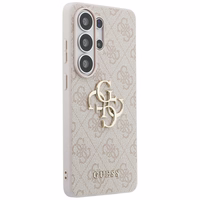 GUESS dėklas for SAMSUNG S26 Ultra GUHCS26L4GMGPI (PU 4G Big Metal Logo) rožinis