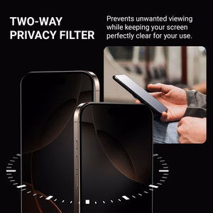 Crong Privacy 3D Armor Glass grūdintas privatumo ekrano stiklas, skirtas iPhone 17e / 16e / 14 / 13 / 13 Pro