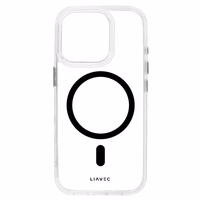 Dėklas telefonui (m) Liavec Glossy Magsafe Clear Case Iphone 13/14 - juodas
