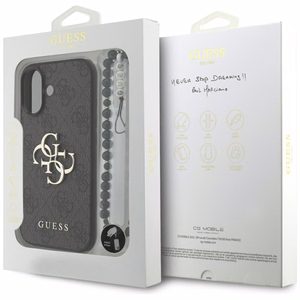 Guess 4G Strap 4G Classic Logo dėklas telefonui iPhone 17 - juoda