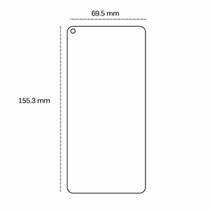 Grūdintas stiklas 2,5D Oppo A54 5G / A74 5G / A93 5G