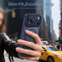 Tech-Protect Magpeak MagSafe CC dėklas telefonui iPhone 17 Pro Max - matinės tamsiai mėlynos spalvos