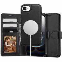 Tech-Protect Wallet MagSafe iPhone 16e dėklas - matinis juodas