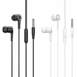 HOCO laidinės ausinės Jack 3,5 mm su mikrofonu M104 juodos