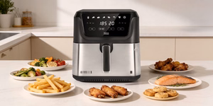 TEESA DIGITAL AIR FRYER XXL karšto oro gruzdintuvė, 8 l, 1700 W, didelis dubuo, programos, šilumos palaikymas