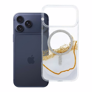 Case for iPhone 17 Pro Max / 18 Pro Max (low camera edge) Golden compatible with MagSafe white