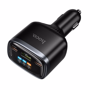 Automobilinis įkroviklis Hoco Z70, USB-A + 2 × USB-C, PD QC3.0, 93 W, juodas