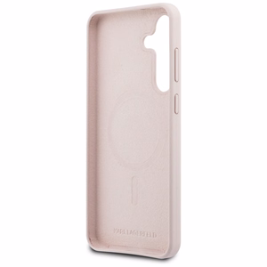 Karl Lagerfeld Silicone Karl & Choupette Heads MagSafe deklas Samsung Galaxy S25 FE - rozinis