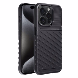 THUNDER dėklas telefonui IPHONE 15 Pro juodas
