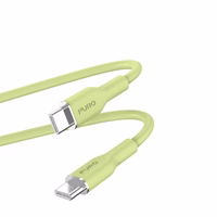 PURO ICON Soft laidas - Kabel USB-C do USB-C 1,5 m (Matcha žalias)