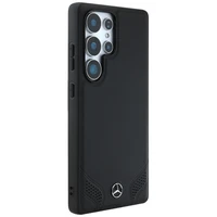 Mercedes Odinis Kreivės siūlės dėklas Samsung Galaxy S25 Ultra - juodas