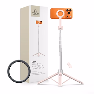 Tech-Protect L10S Bluetooth asmenukių lazda, rožinė ir pilka