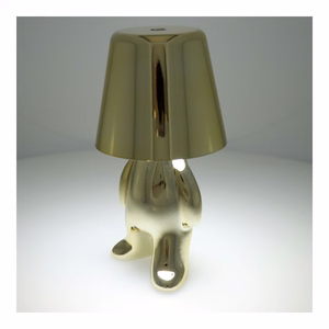 Stalo lempa prie lovos GOLD MAN Art Deco stovintis (versija 8) MLTL