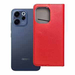 Atverčiamas Smart Case Book dėklas, skirtas Oppo Reno 15, raudonas