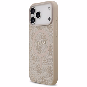 "Guess 4G Ring Classic Logo MagSafena iPhone 17 Pro Max" dėklas - rožinis